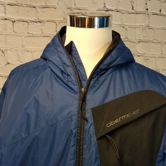 Obermeyer blue rain jacket windbreaker - Picture 5 of 13